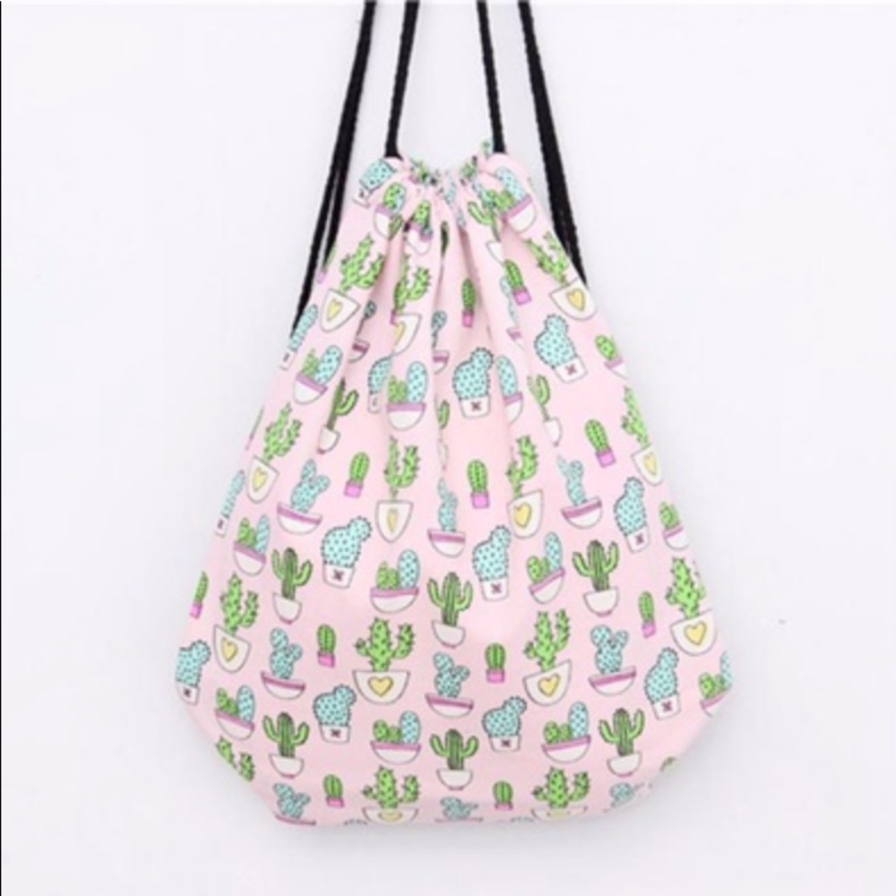 NWOT Cactus Drawstring Backpack - Picture 2 of 3